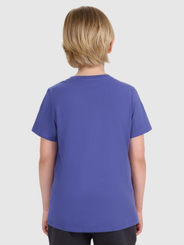 T-shirt regular z nadrukiem chłopięcy - niebieski