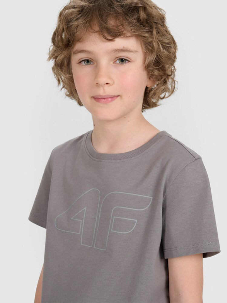 T-shirt regular z nadrukiem chłopięcy - niebieski