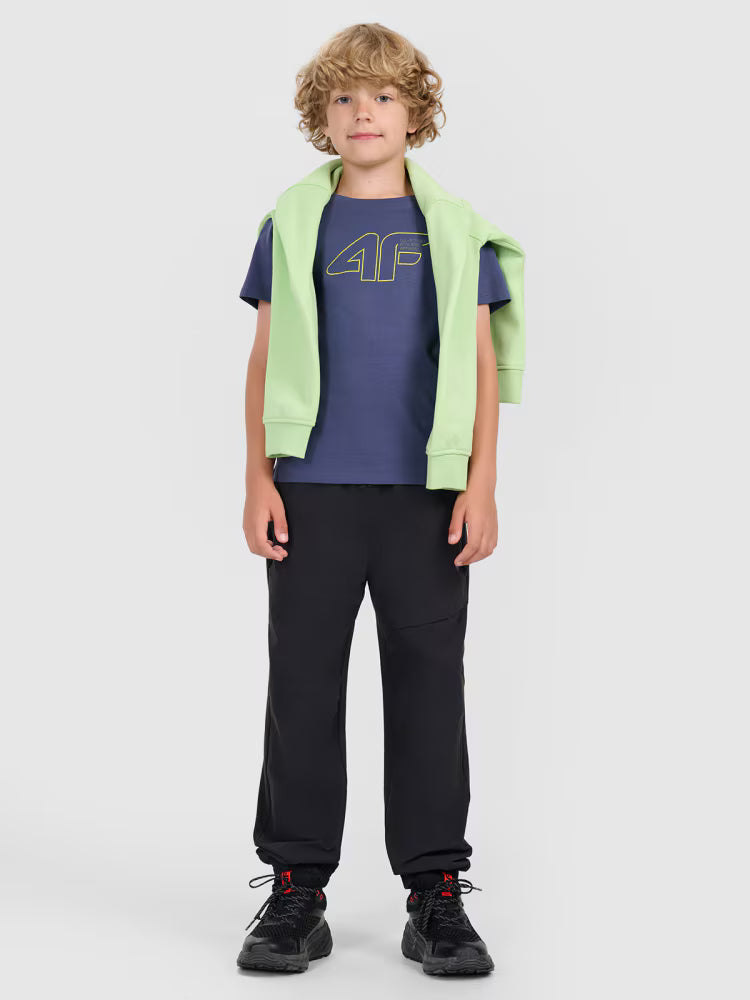 T-shirt regular z nadrukiem chłopięcy - czarny