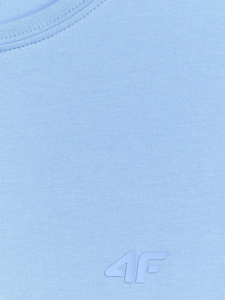 T-shirt slim gładki damski - granatowy