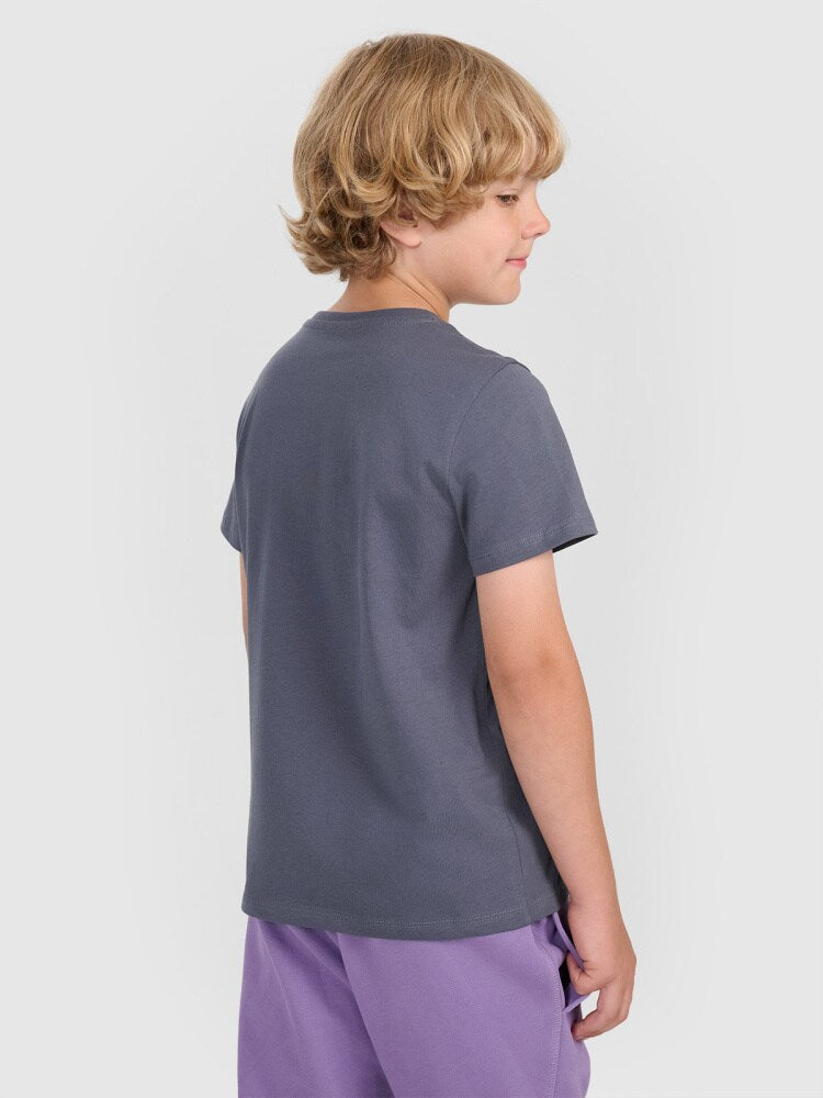 T-shirt regular z nadrukiem chłopięcy - oliwkowy