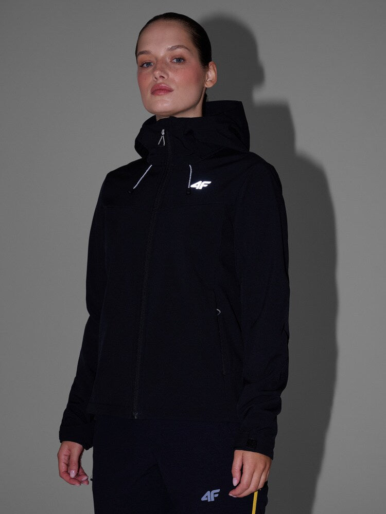 Kurtka softshell wiatroodporna membrana 8000 damska - niebieska
