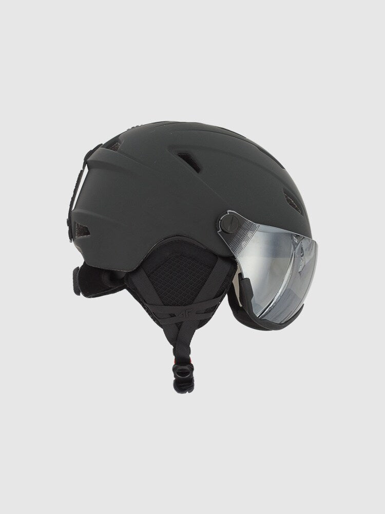 Kask narciarski z goglami uniseks - fioletowy