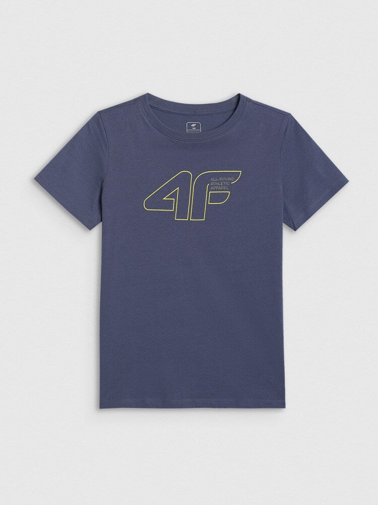 T-shirt regular z nadrukiem chłopięcy - czarny