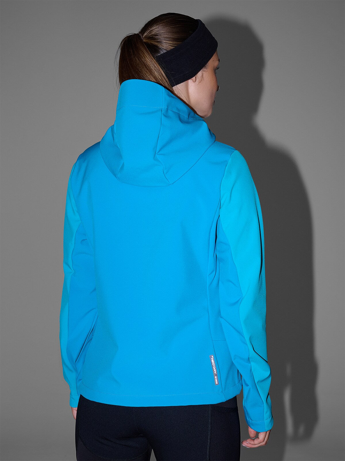 Kurtka softshell wiatroodporna membrana 8000 damska - niebieska