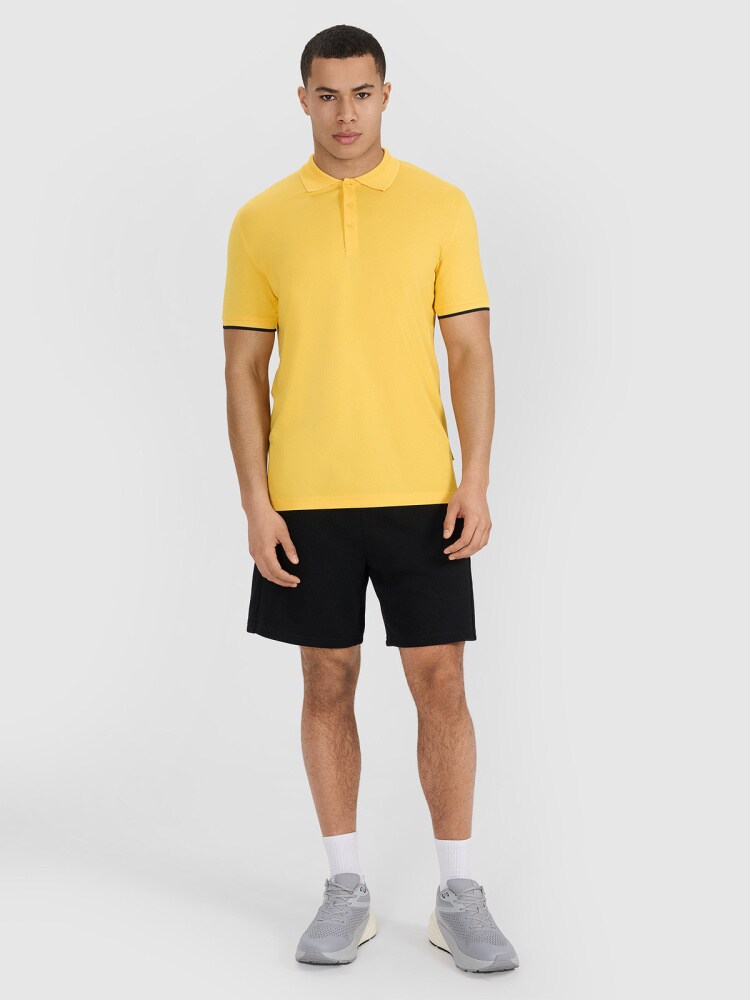 Koszulka polo regular męska - czarna