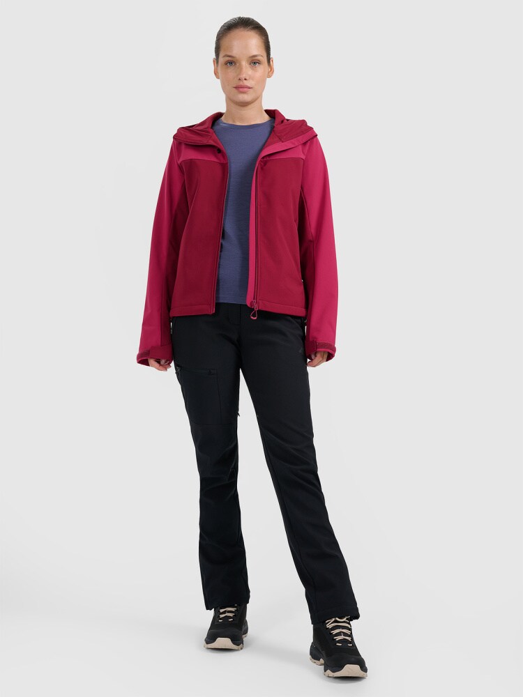 Kurtka softshell wiatroodporna membrana 8000 damska - niebieska