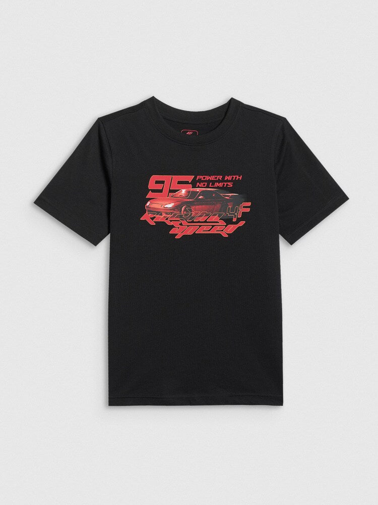 T-shirt regular z nadrukiem chłopięcy - czerwony