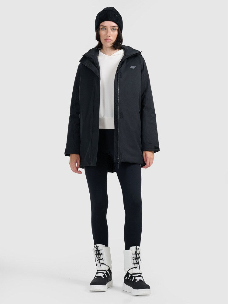 Parka zimowa membrana 8000 damska - czarna