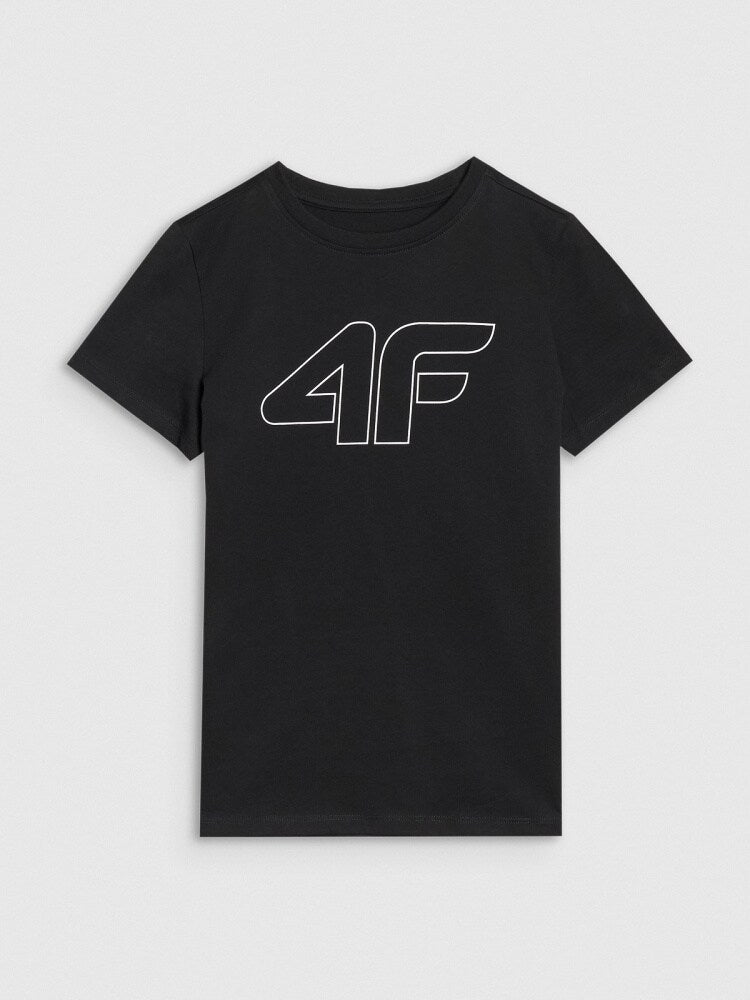 T-shirt regular z nadrukiem dziewczęcy - czarny