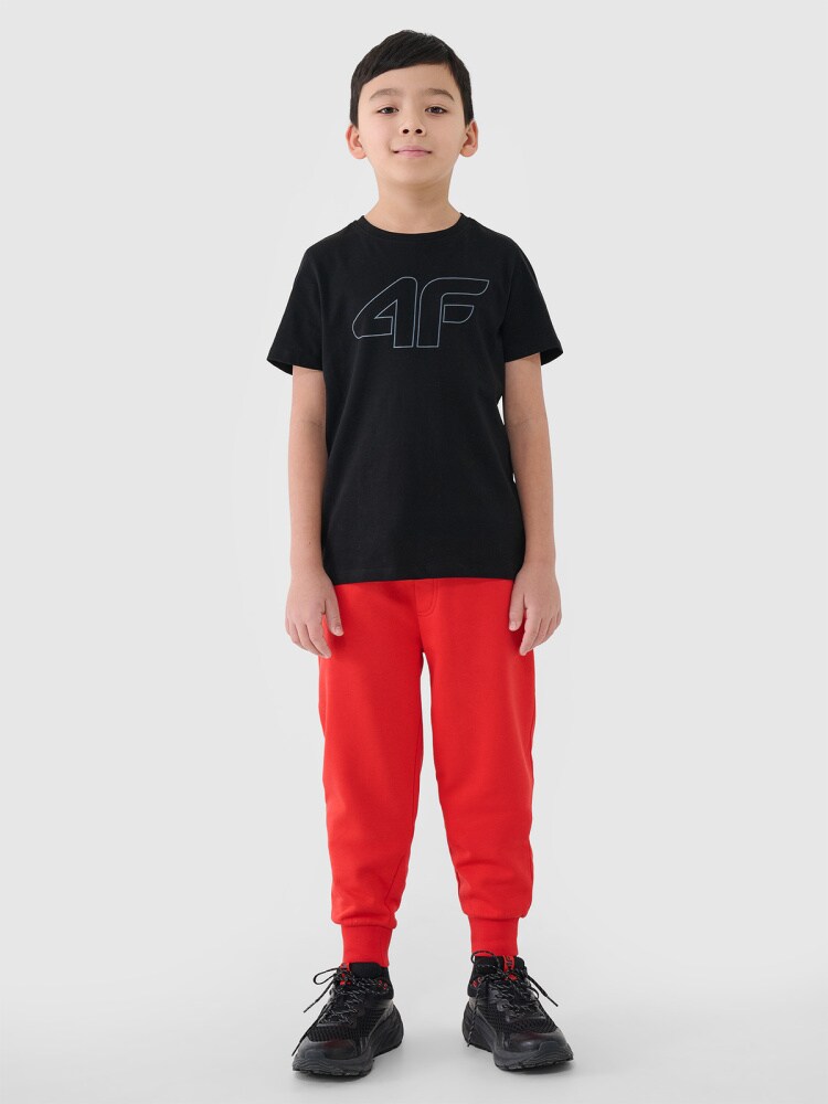 T-shirt z nadrukiem chłopięcy - granatowy