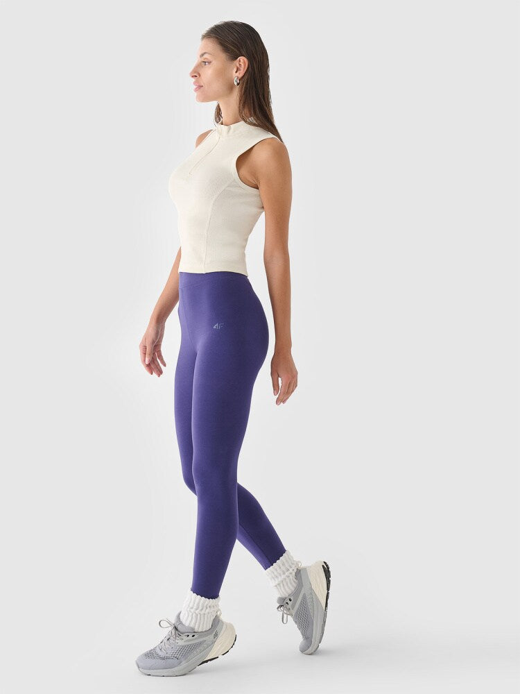 Legginsy dzianinowe damskie - czarne