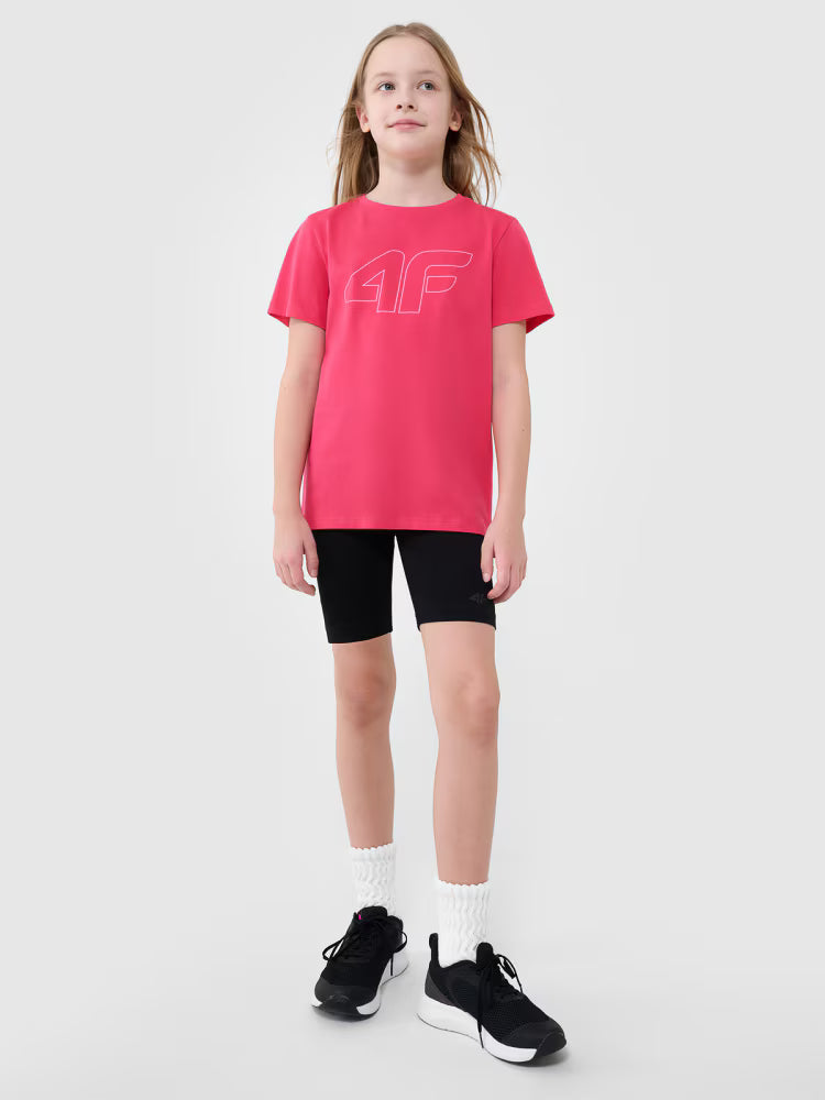 T-shirt regular z nadrukiem dziewczęcy - czarny