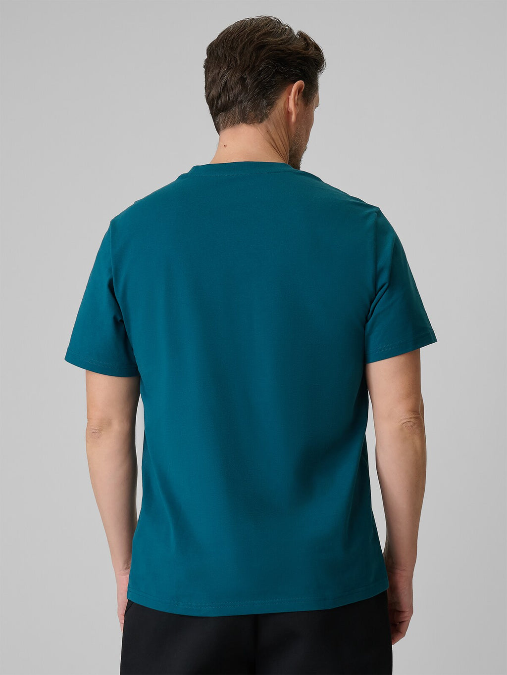 T-shirt regular z nadrukiem męski - czerwony