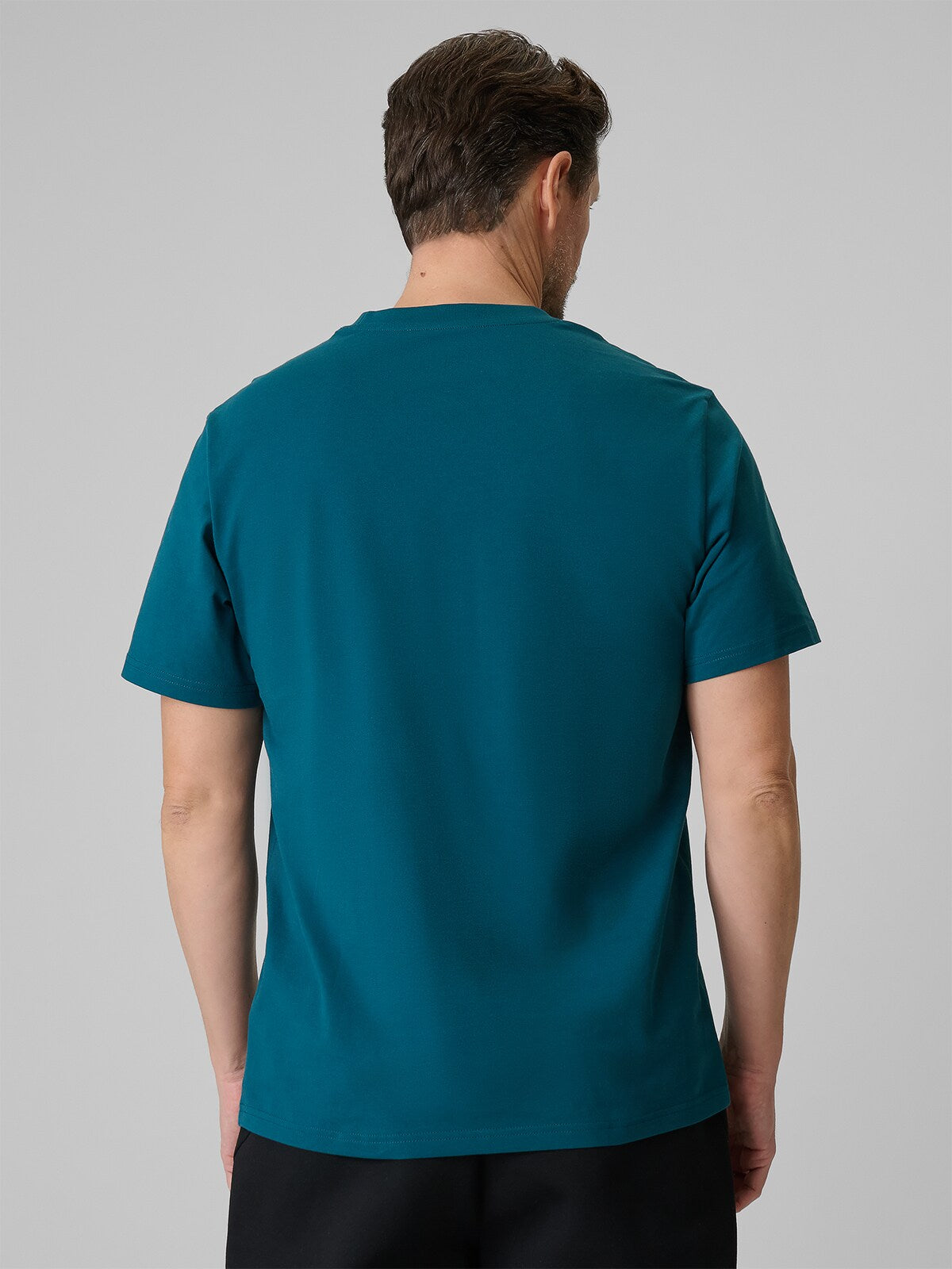 T-shirt regular z nadrukiem męski - czerwony