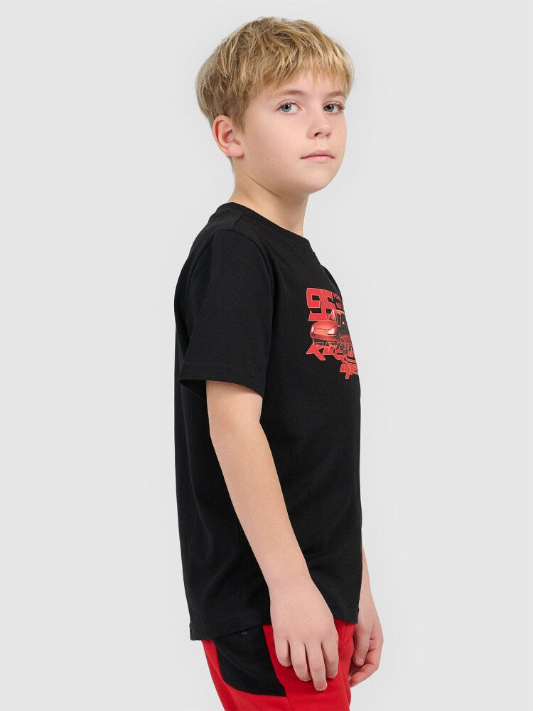 T-shirt regular z nadrukiem chłopięcy - czerwony