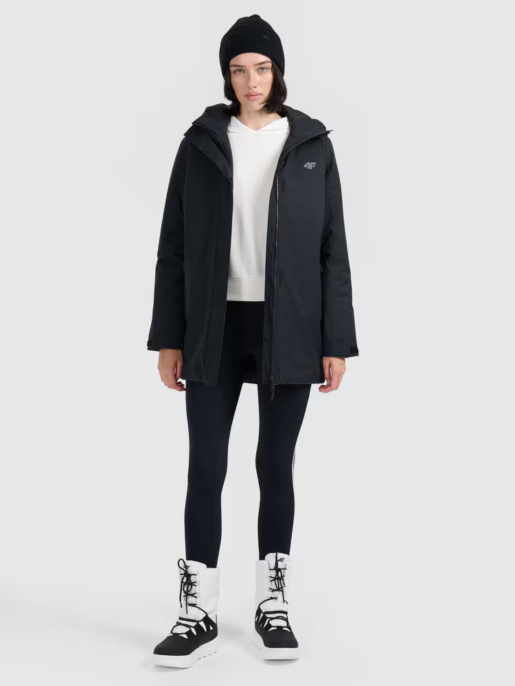 Parka zimowa membrana 8000 damska - czarna