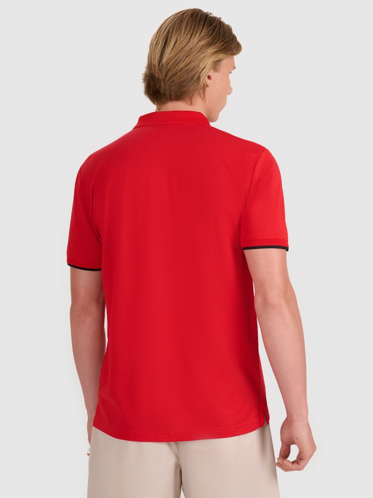 Koszulka polo regular męska - czarna