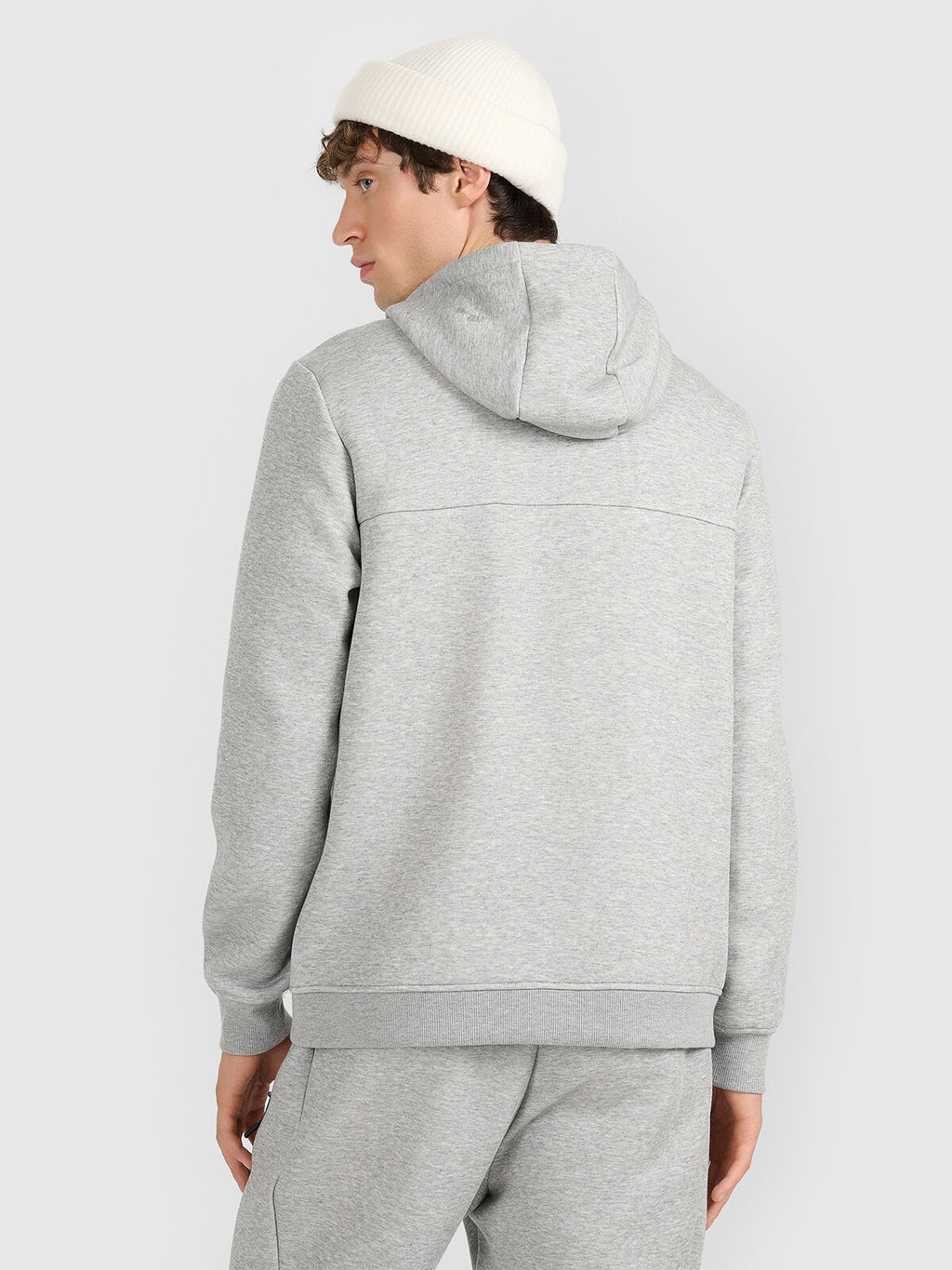Bluza dresowa rozpinana z kapturem męska - szara