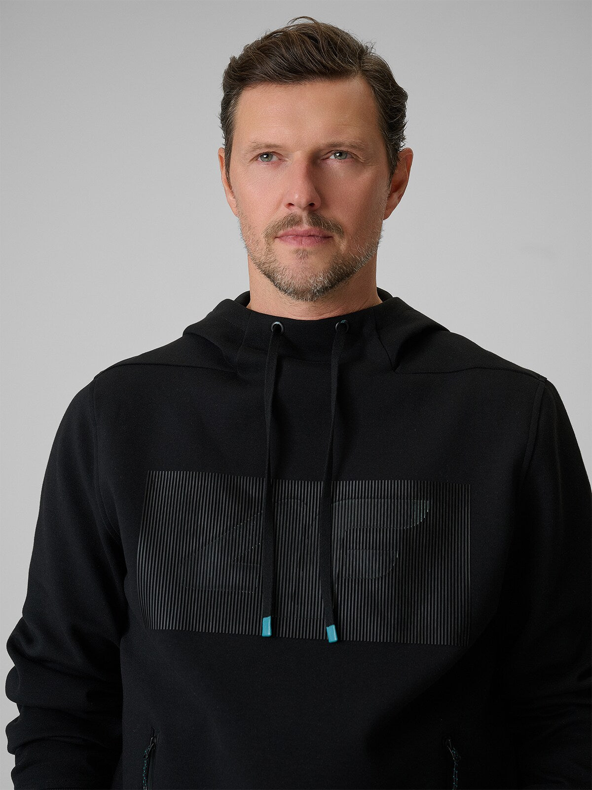 Bluza dresowa regular z kapturem męska - granatowa