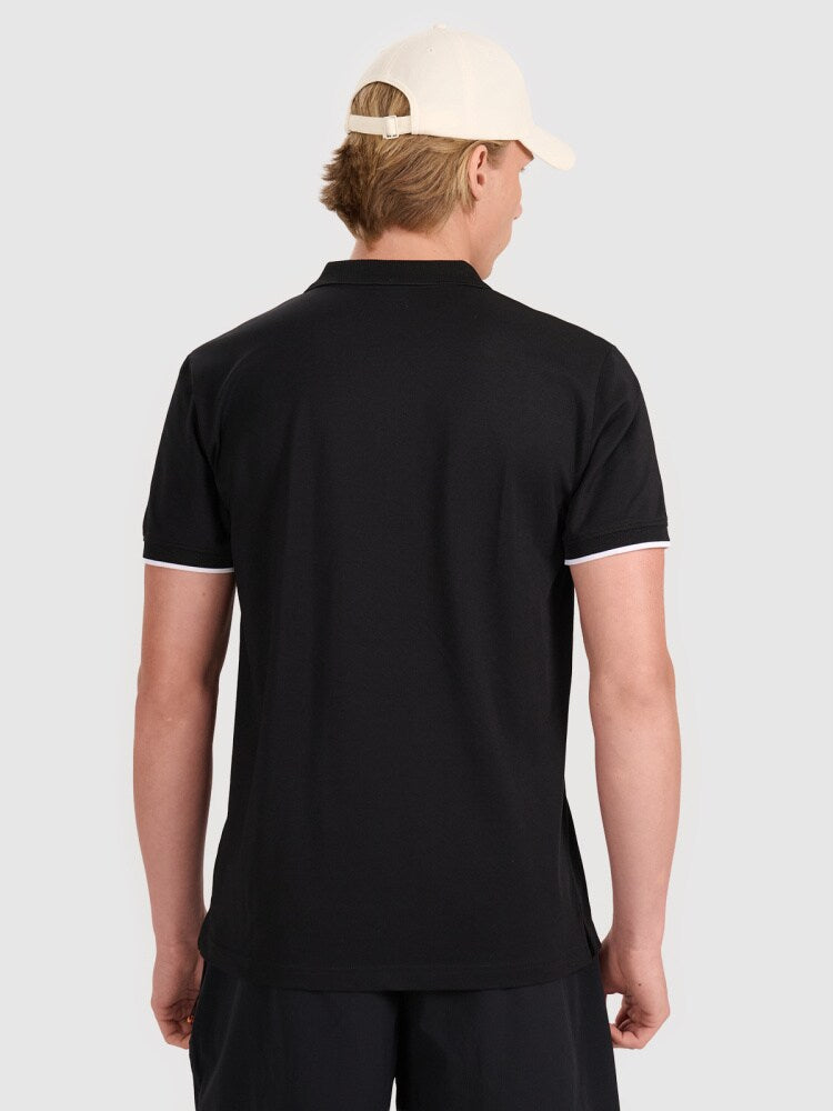 Koszulka polo regular męska - czarna