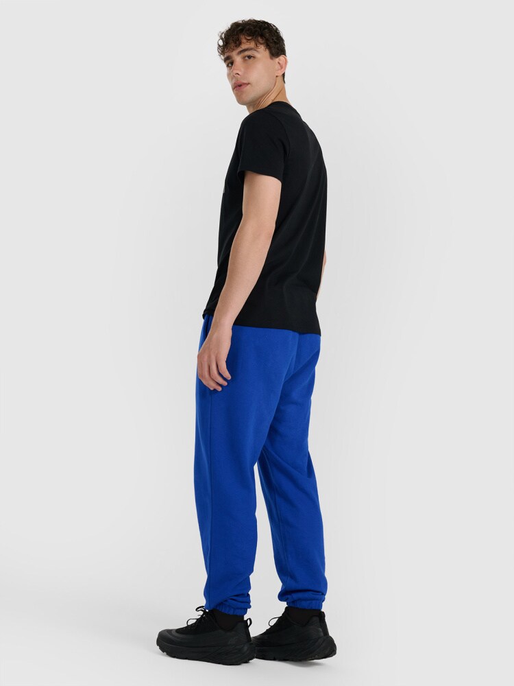 T-shirt regular z nadrukiem męski - granatowy