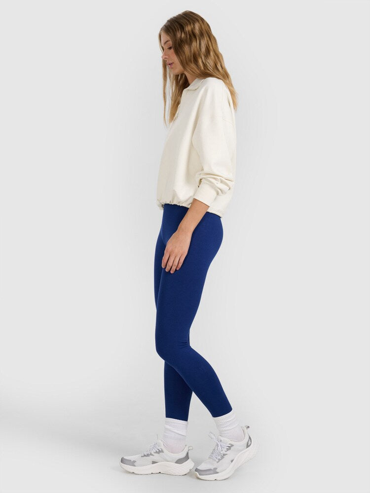 Legginsy dzianinowe damskie - czarne