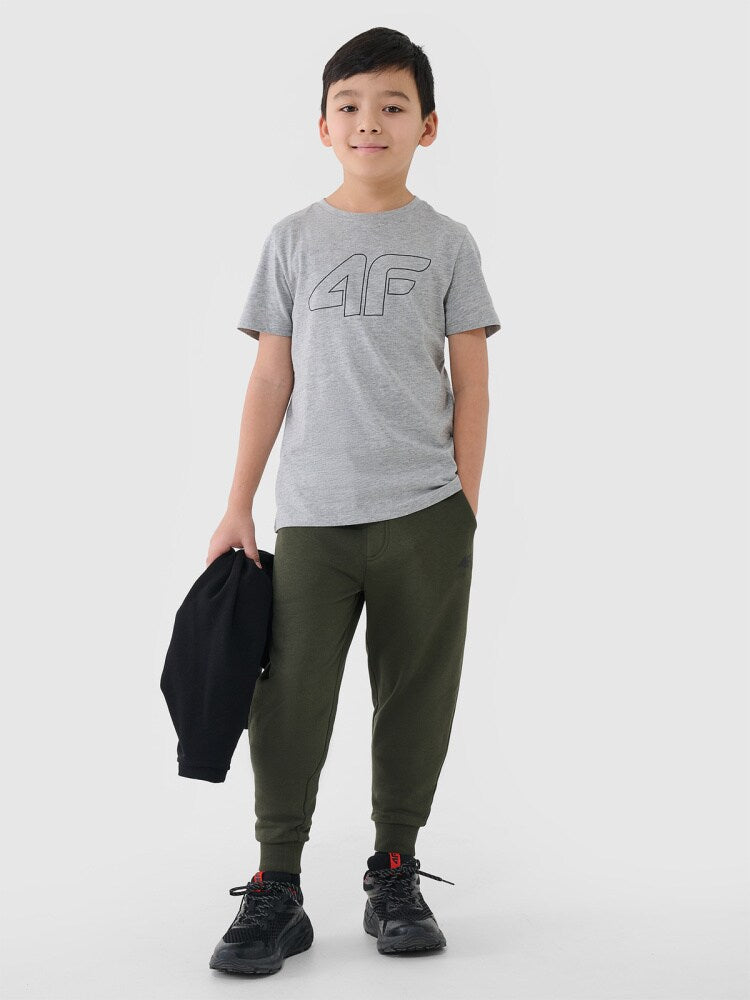 T-shirt z nadrukiem chłopięcy - granatowy