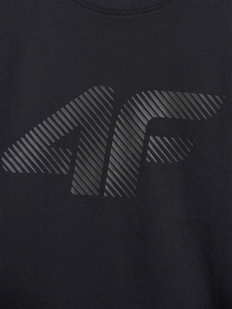 T-shirt regular z nadrukiem męski - biały