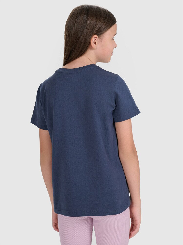 T-shirt regular gładki (2-pack) dziecięcy - multikolor