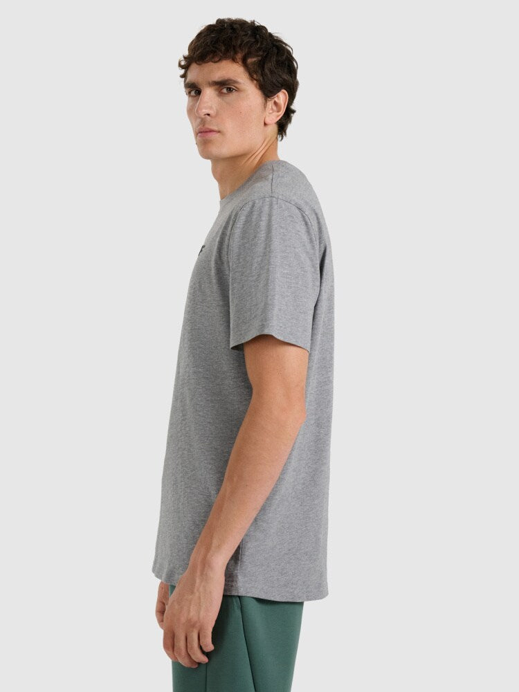 T-shirt regular gładki męski - czarny