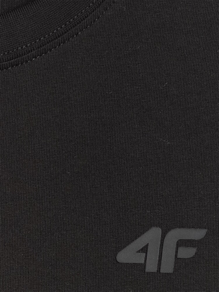 T-shirt regular gładki męski - czarny