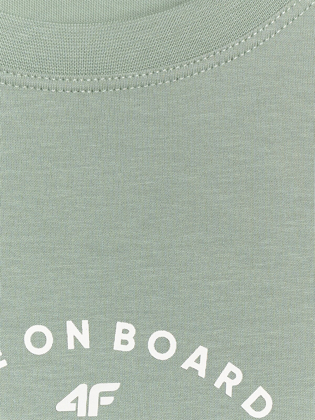 T-shirt regular z nadrukiem damski - zielony