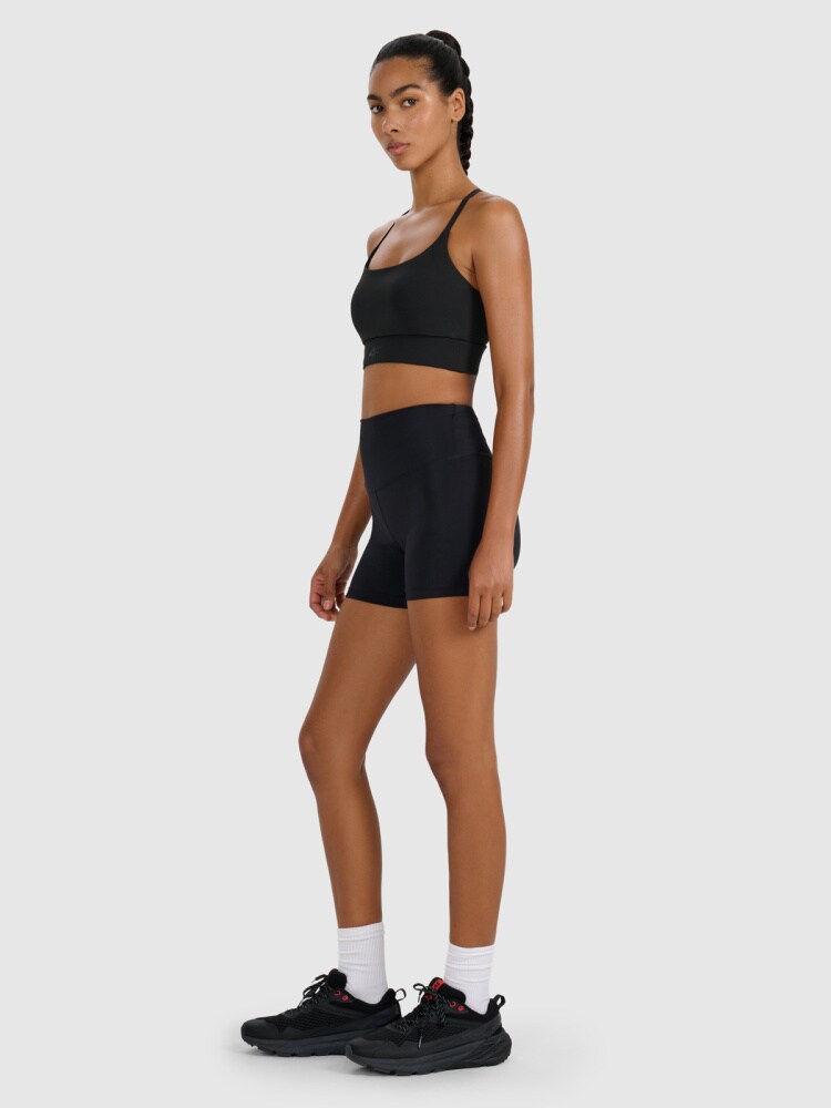 Legginsy krótkie treningowe damskie - czarne