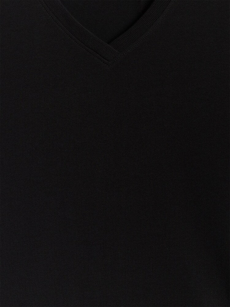 T-shirt regular gładki damski - czarny