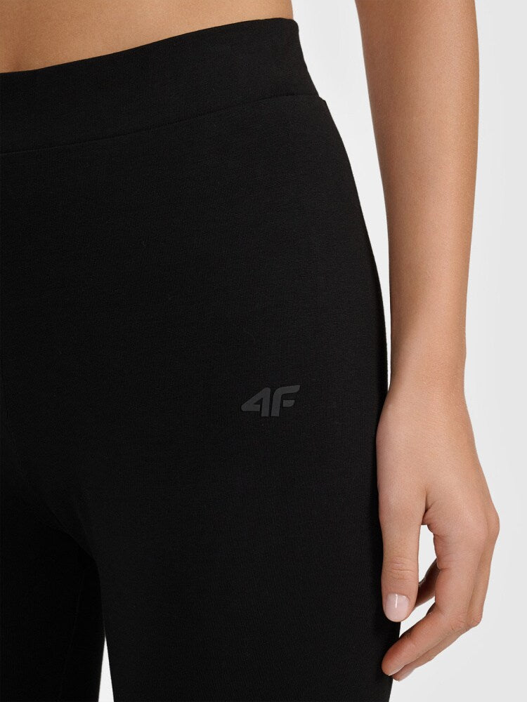 Legginsy dzianinowe damskie - czarne