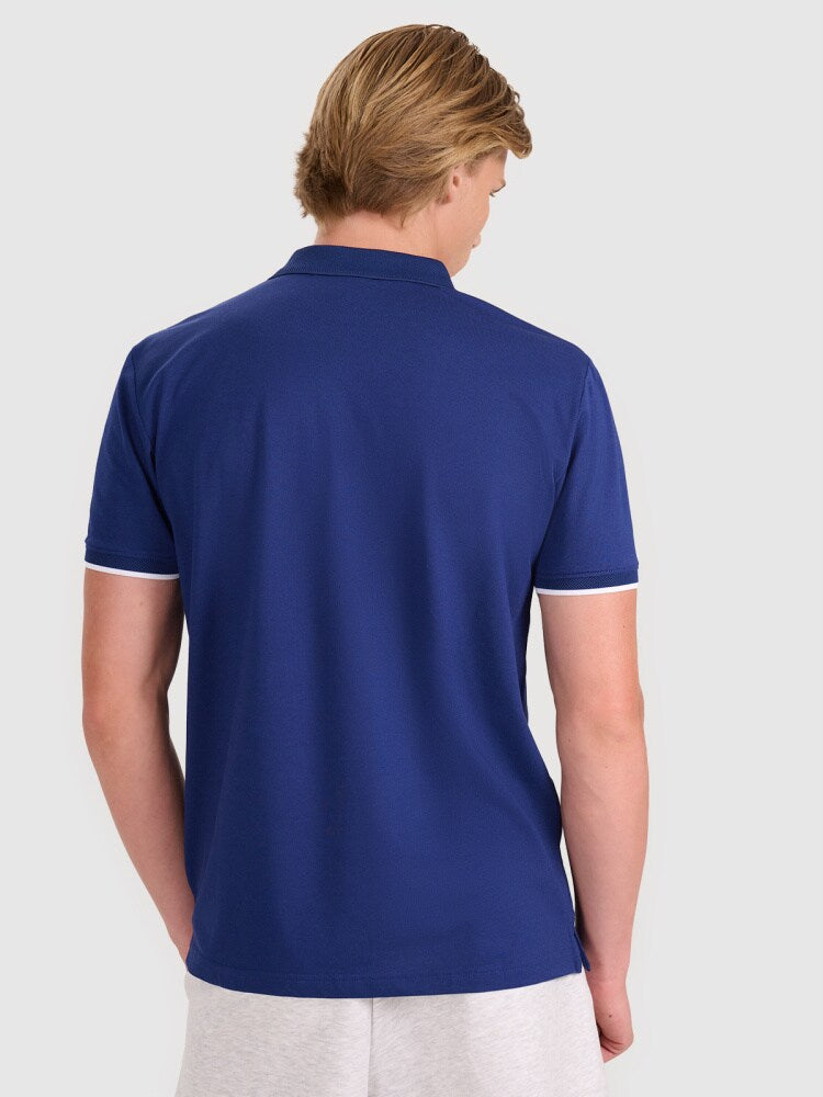 Koszulka polo regular męska - czarna