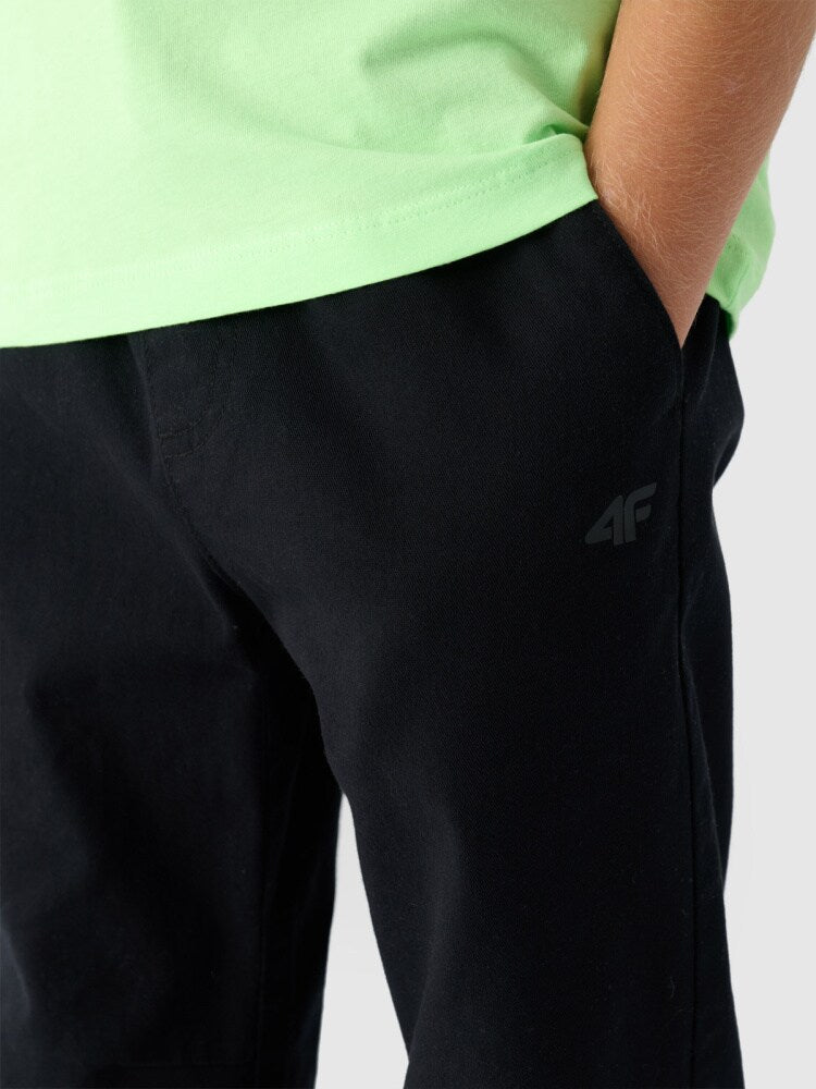 Spodnie casual joggery chłopięce - brązowy