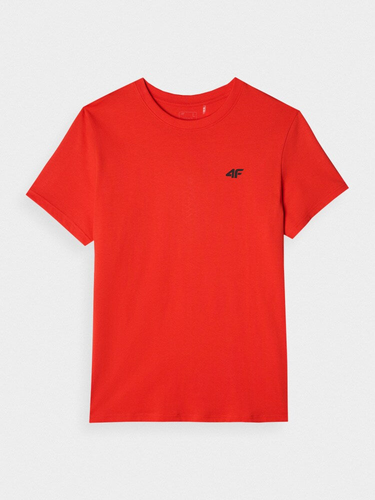 T-shirt regular gładki męski - szary