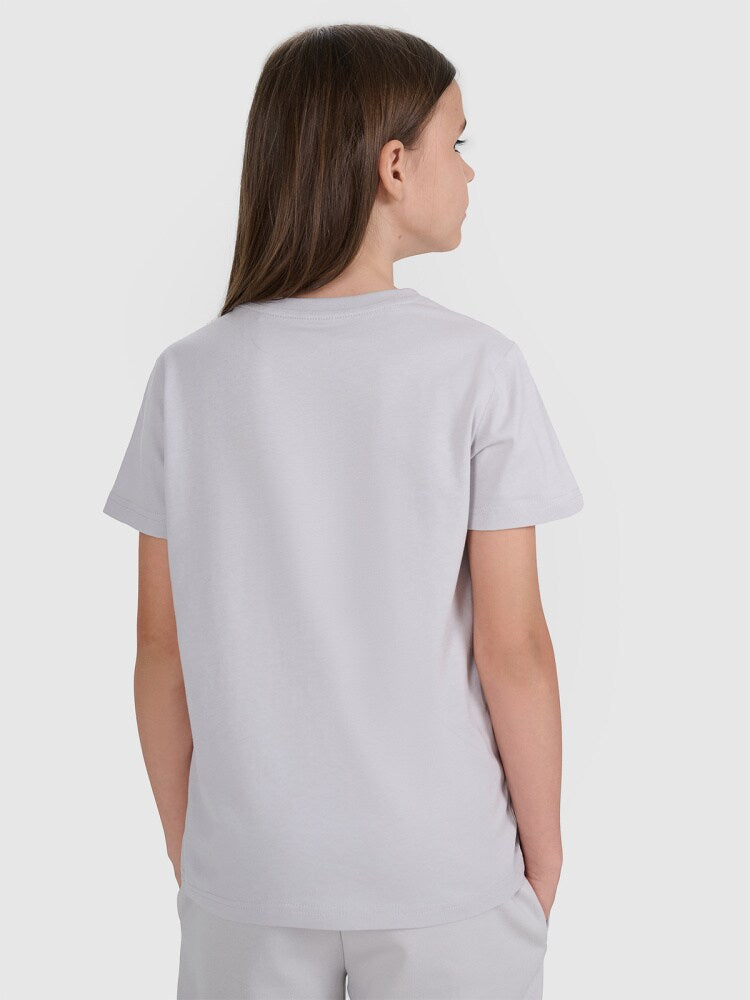 T-shirt regular gładki (2-pack) dziecięcy - multikolor