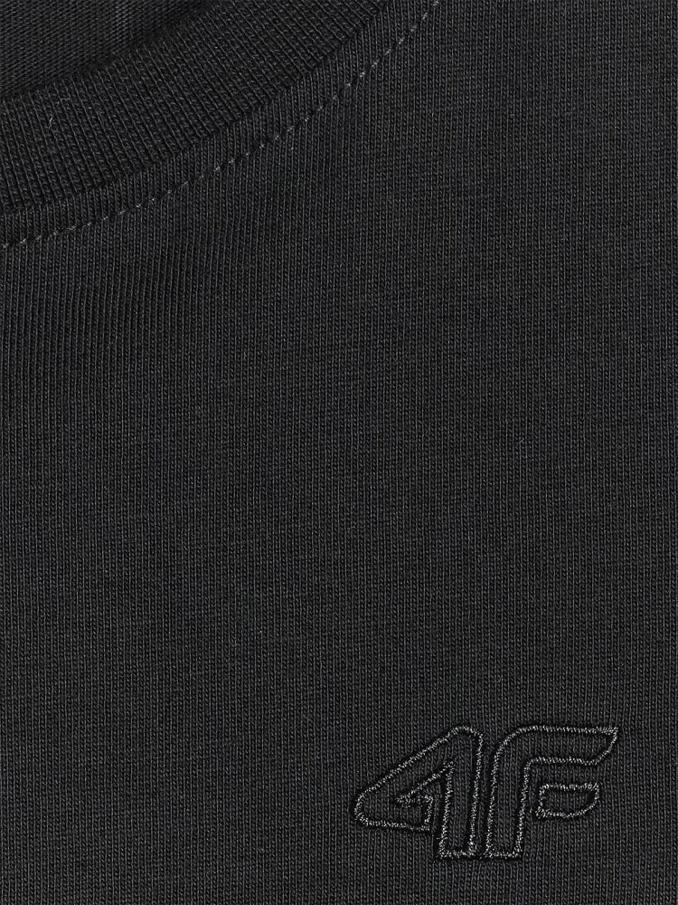 T-shirt regular gładki dziewczęcy - biały
