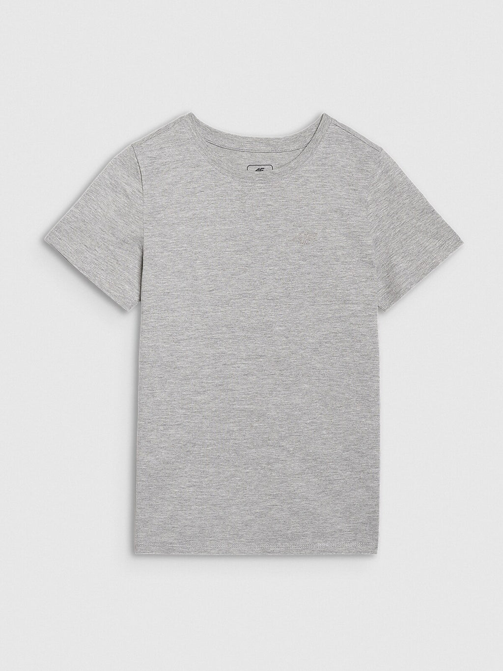 T-shirt regular gładki dziewczęcy - biały