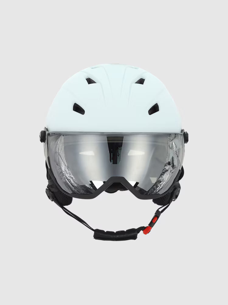 Kask narciarski z goglami uniseks - fioletowy