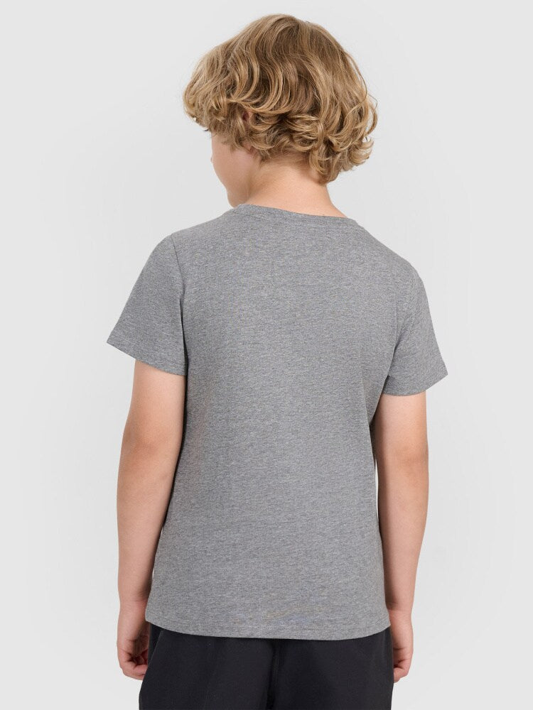 T-shirt regular z nadrukiem chłopięcy - czarny