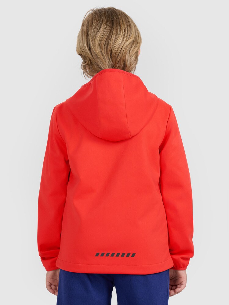 Kurtka softshell wiatroodporna membrana 5000 chłopięca - czerwona
