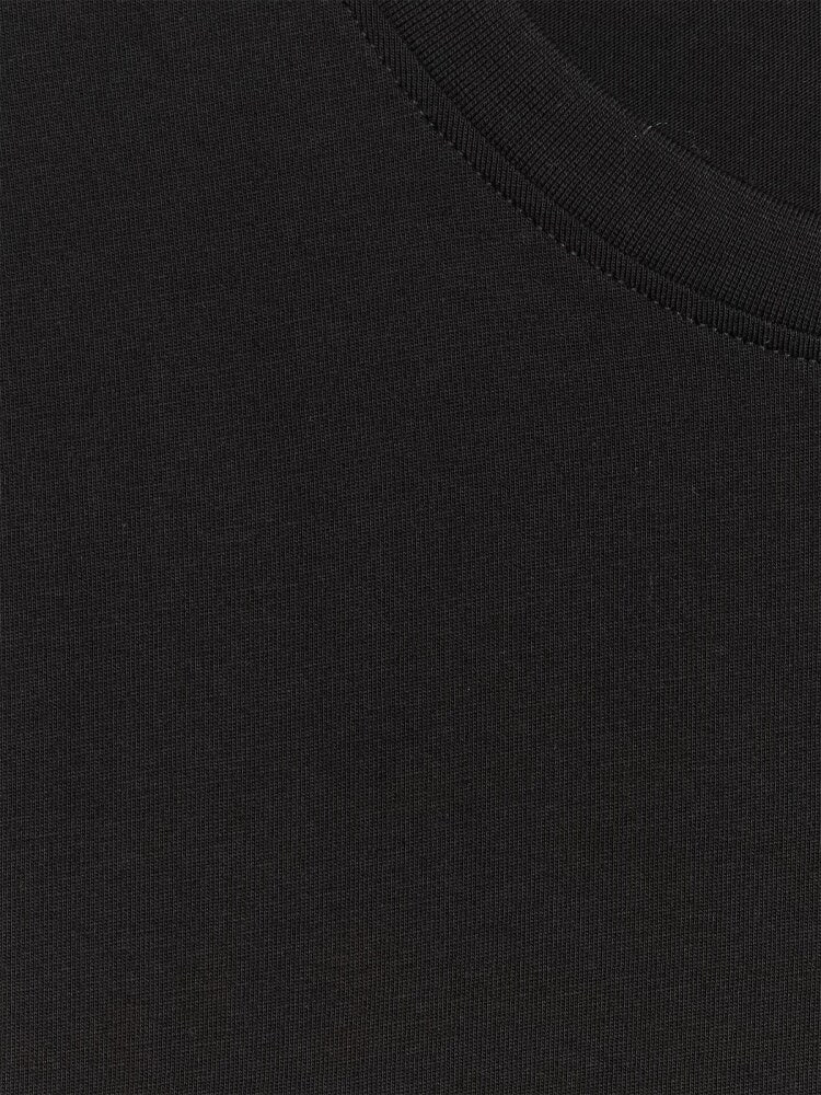 T-shirt regular gładki męski (2-pack) - czarny