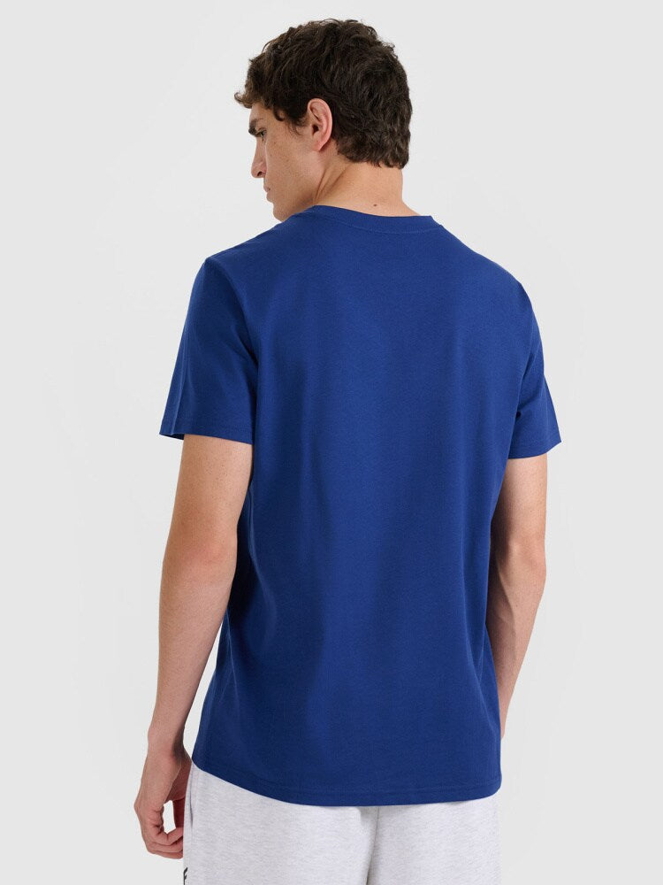 T-shirt regular gładki męski (2-pack) - czarny