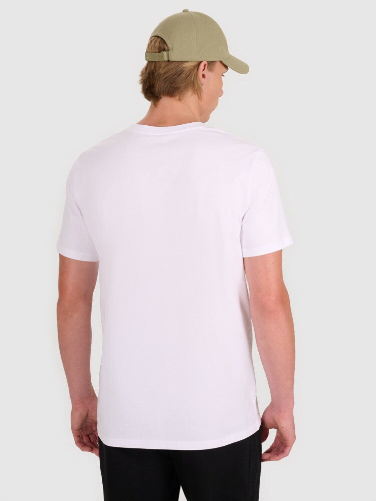 T-shirt regular gładki męski - szary