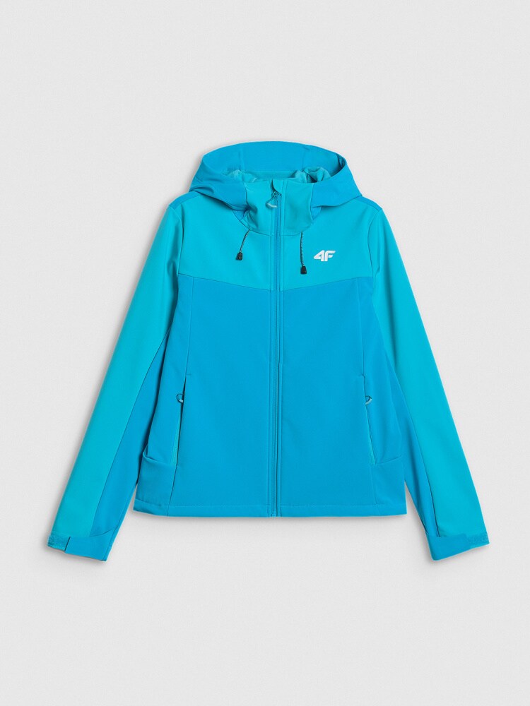 Kurtka softshell wiatroodporna membrana 8000 damska - niebieska