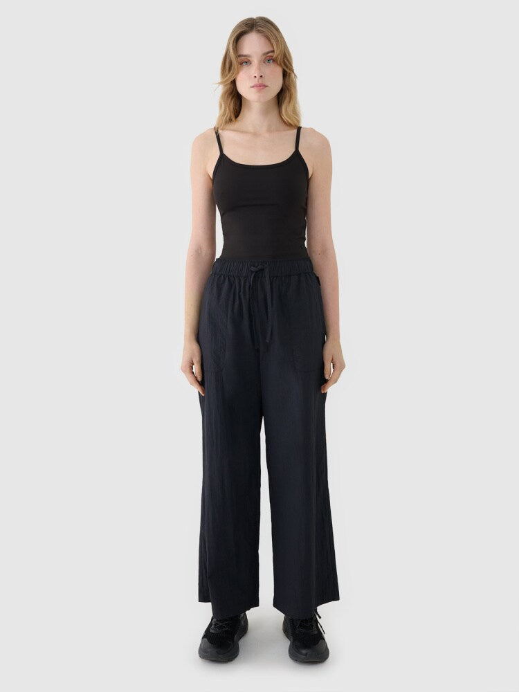 Crop-top slim damski - fioletowy